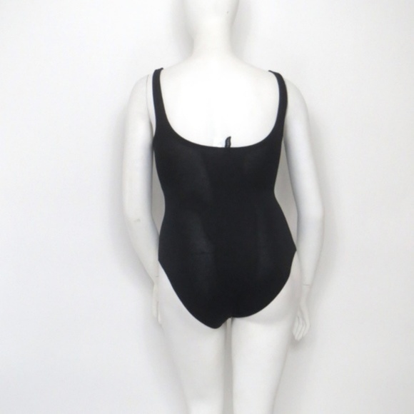 H&M CRISS CROSS FRONT BLACK BODYSUIT SMALL - Picture 5 of 6